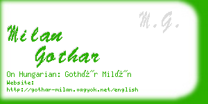 milan gothar business card